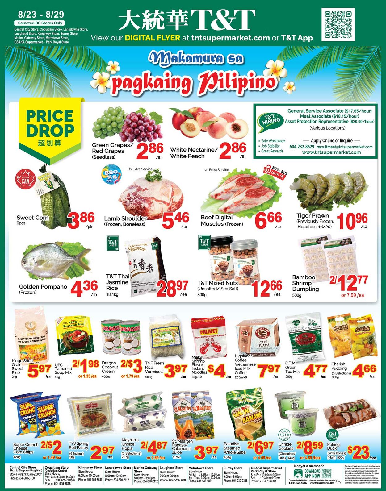 Flyer T&T Supermarket 23.08.2024 - 29.08.2024