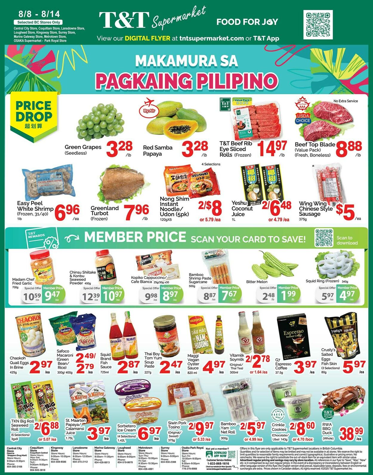 Flyer T&T Supermarket 08.08.2025 - 14.08.2025