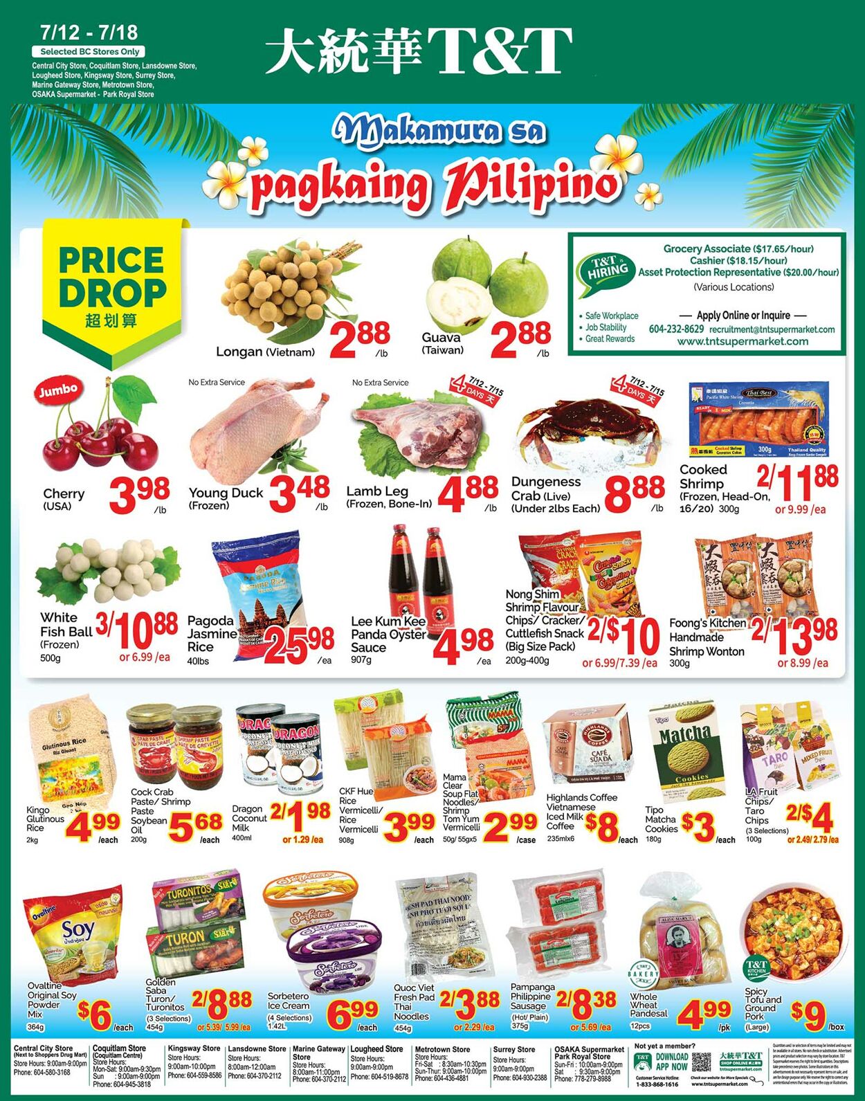 Flyer T&T Supermarket 12.07.2024 - 18.07.2024