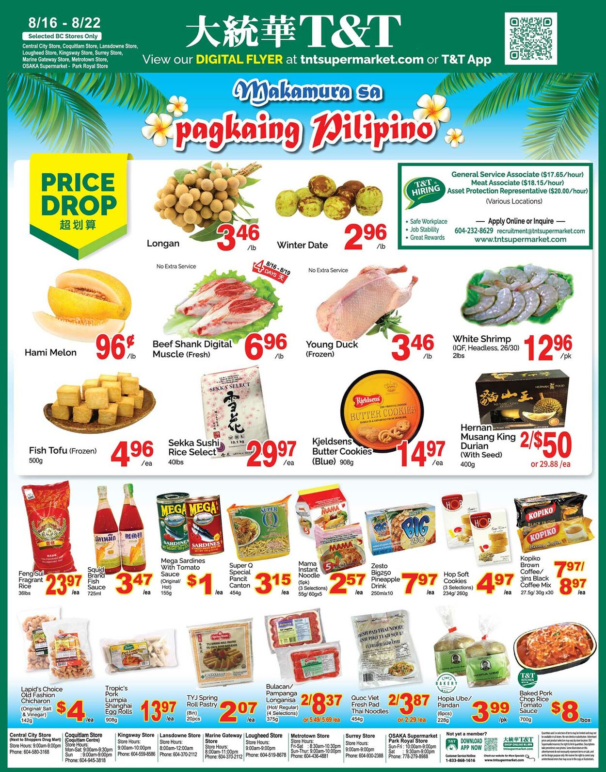 Flyer T&T Supermarket 16.08.2024 - 22.08.2024