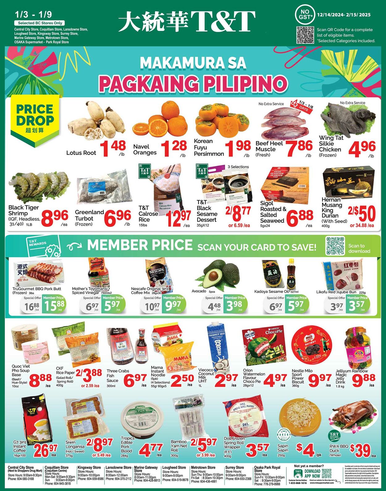 Flyer T&T Supermarket 03.01.2025 - 09.01.2025