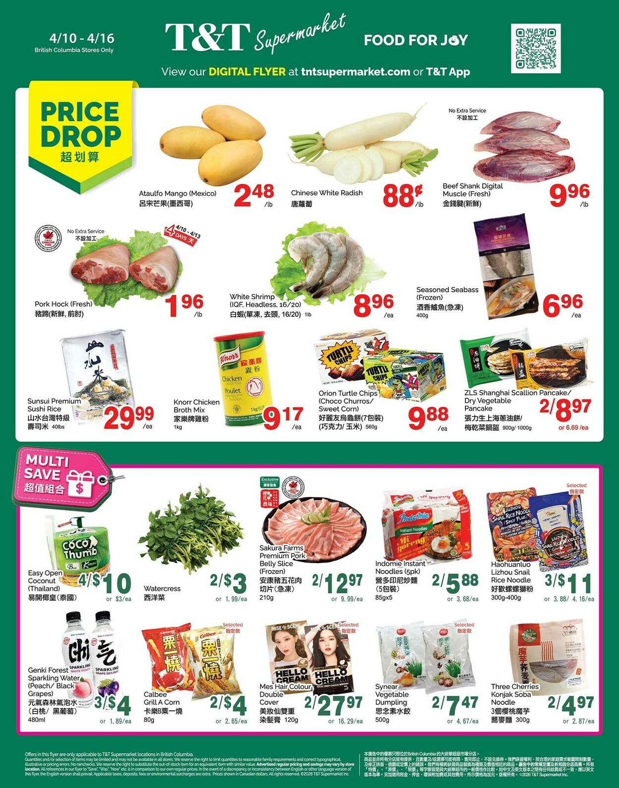 Flyer T&T Supermarket 10.04.2026 - 16.04.2026