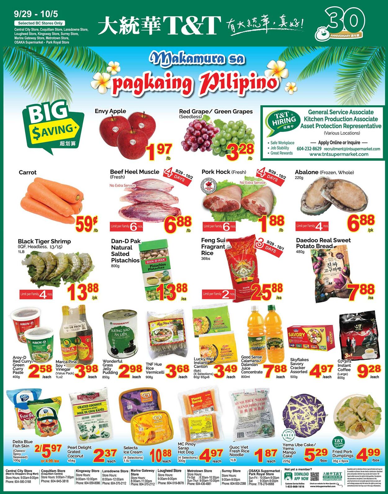 Flyer T&T Supermarket 29.09.2023 - 05.10.2023