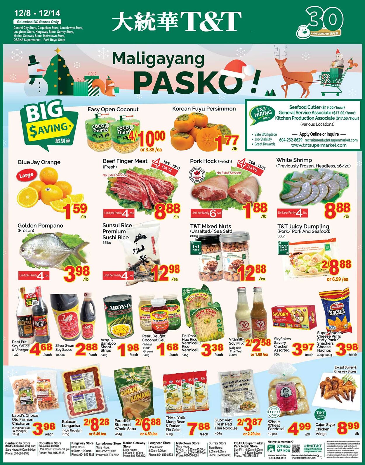 Flyer T&T Supermarket 08.12.2023 - 14.12.2023