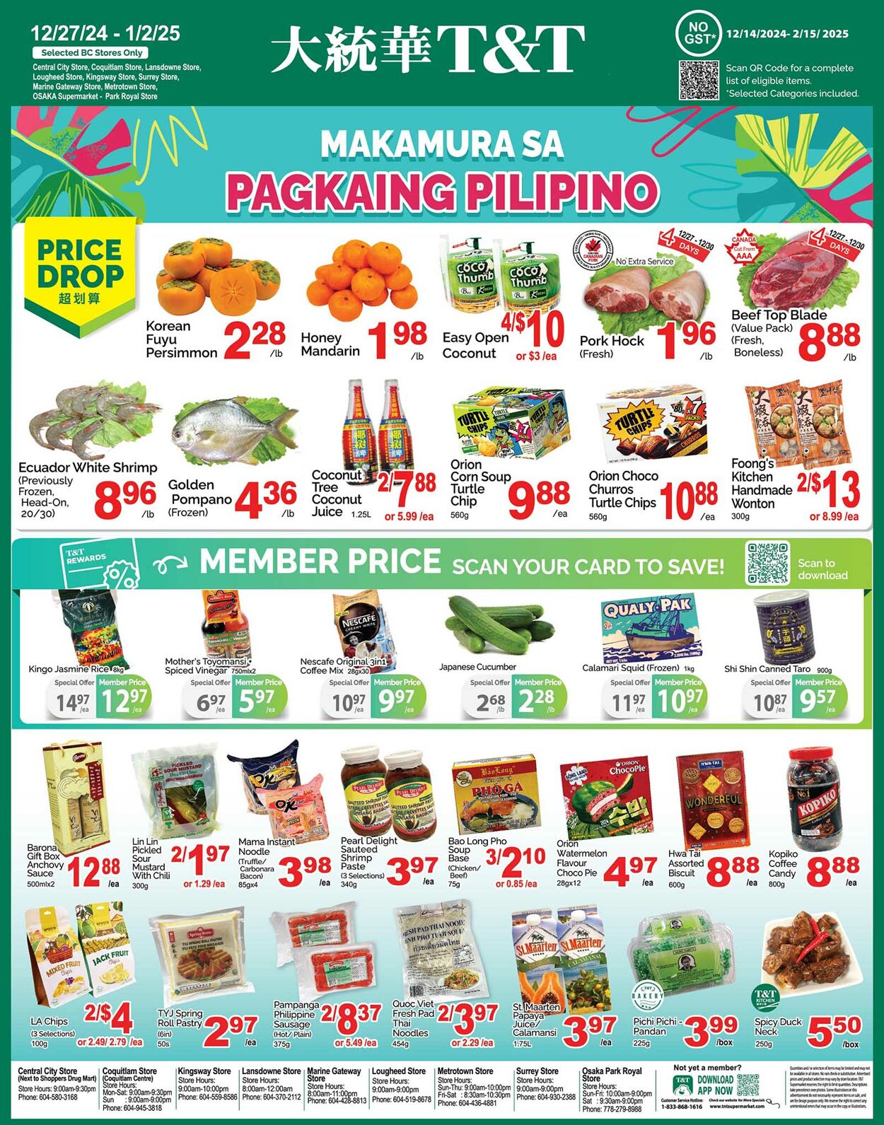 Flyer T&T Supermarket 27.12.2024 - 02.01.2025