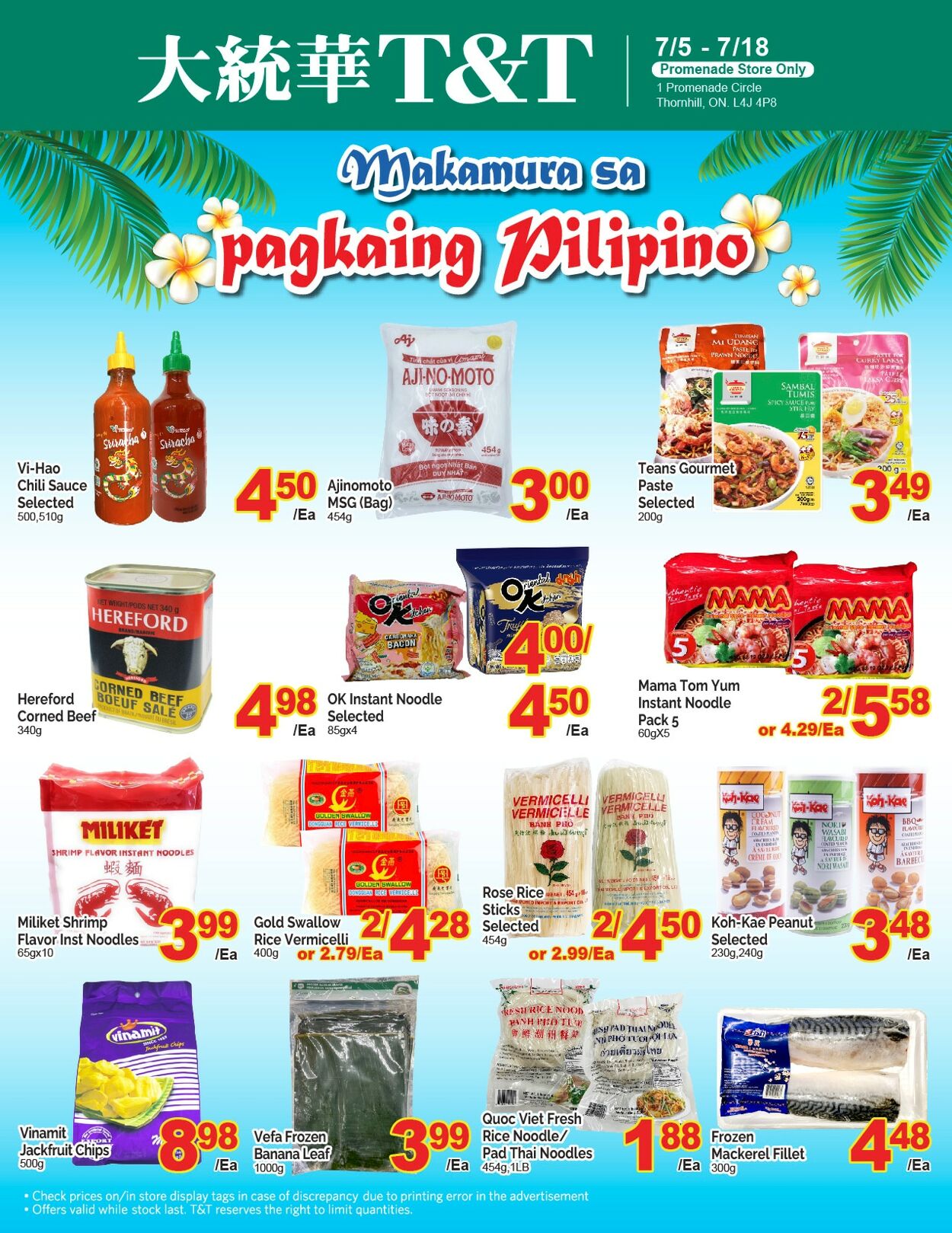 Flyer T&T Supermarket 12.07.2024 - 18.07.2024