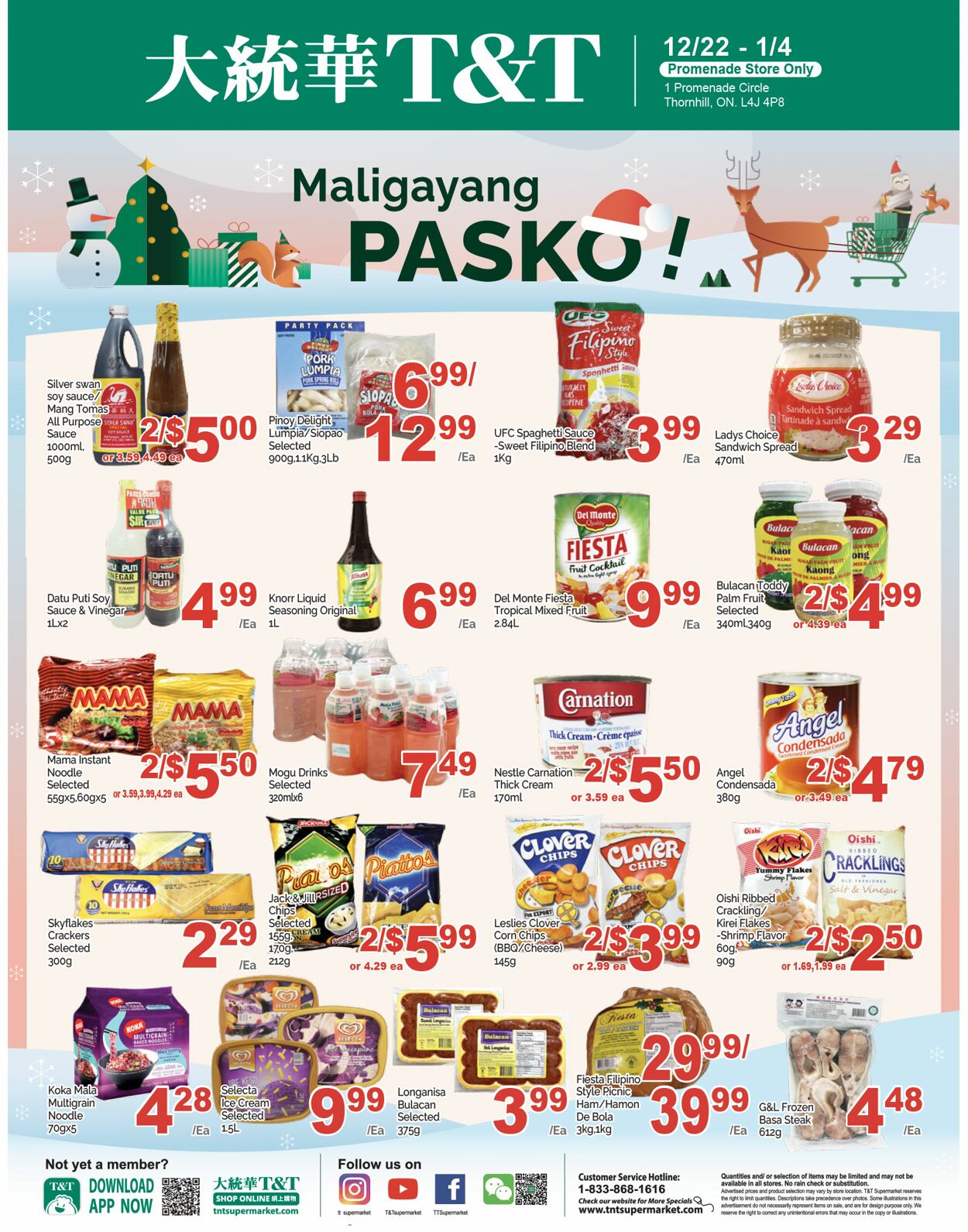 Flyer T&T Supermarket 22.12.2023 - 28.12.2023