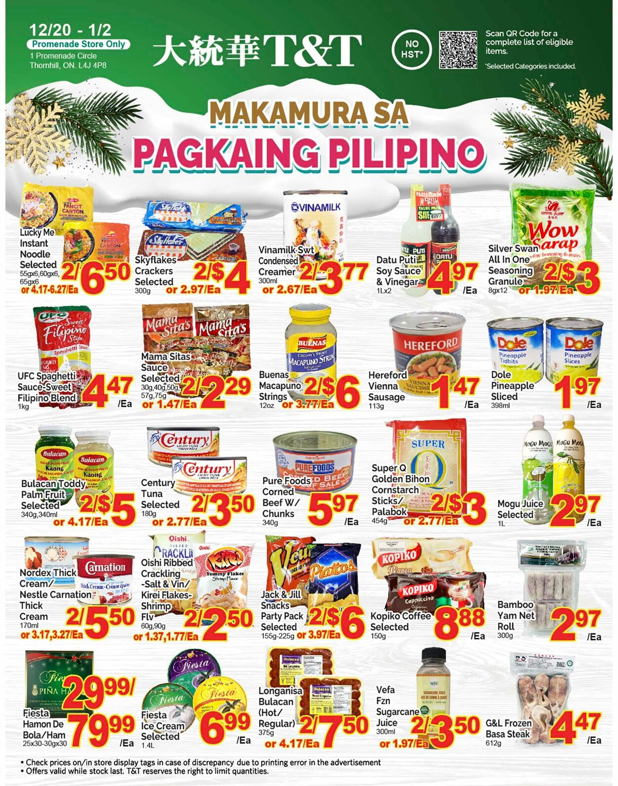 Flyer T&T Supermarket 20.12.2024 - 26.12.2024