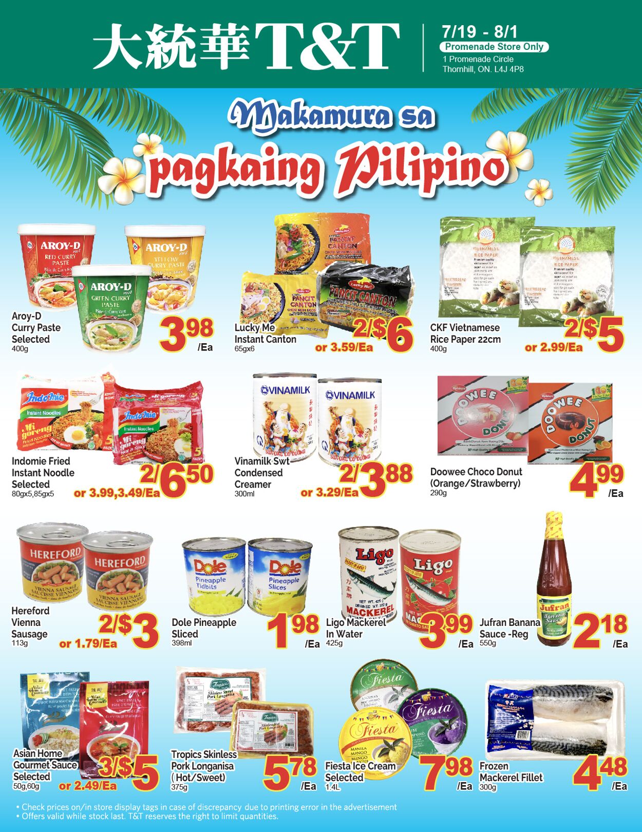 Flyer T&T Supermarket 19.07.2024 - 25.07.2024