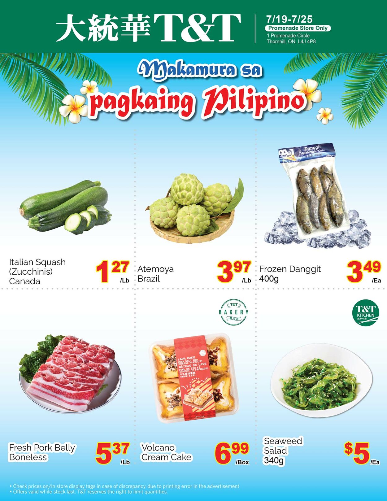 Flyer T&T Supermarket 19.07.2024 - 25.07.2024