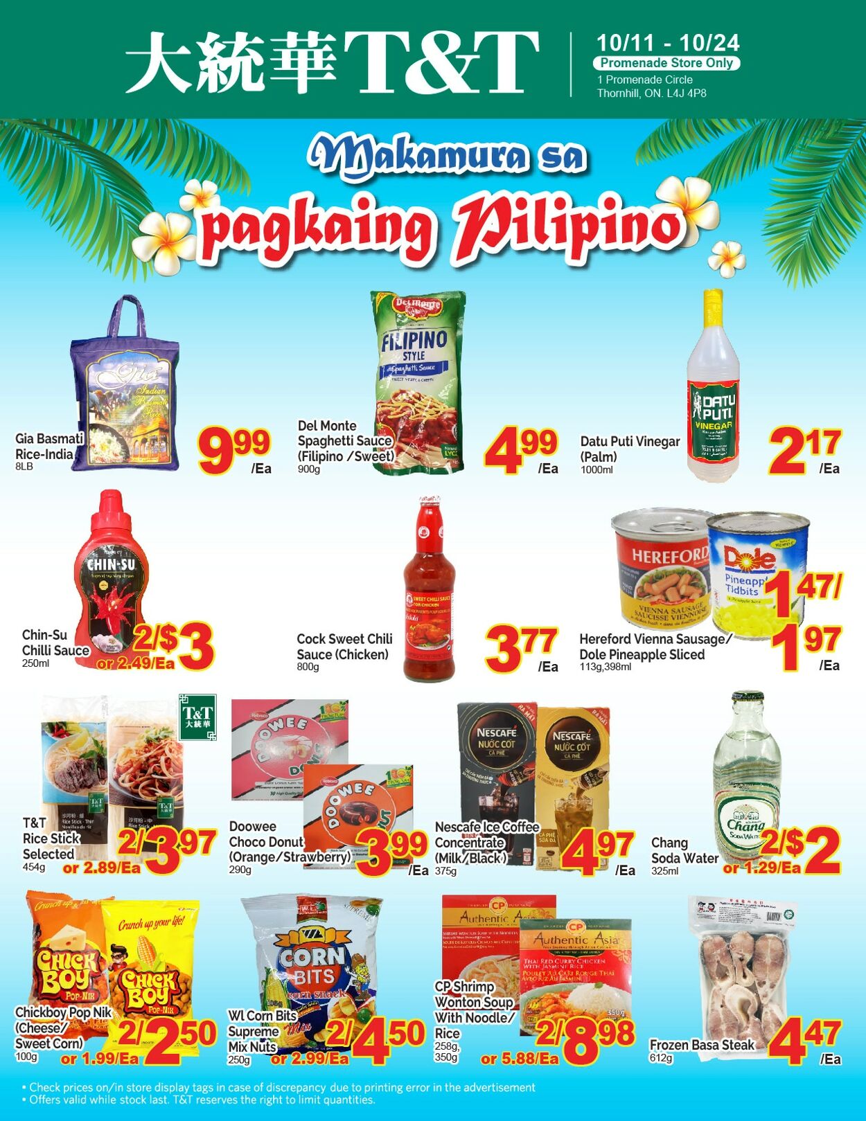 Flyer T&T Supermarket 11.10.2024 - 17.10.2024