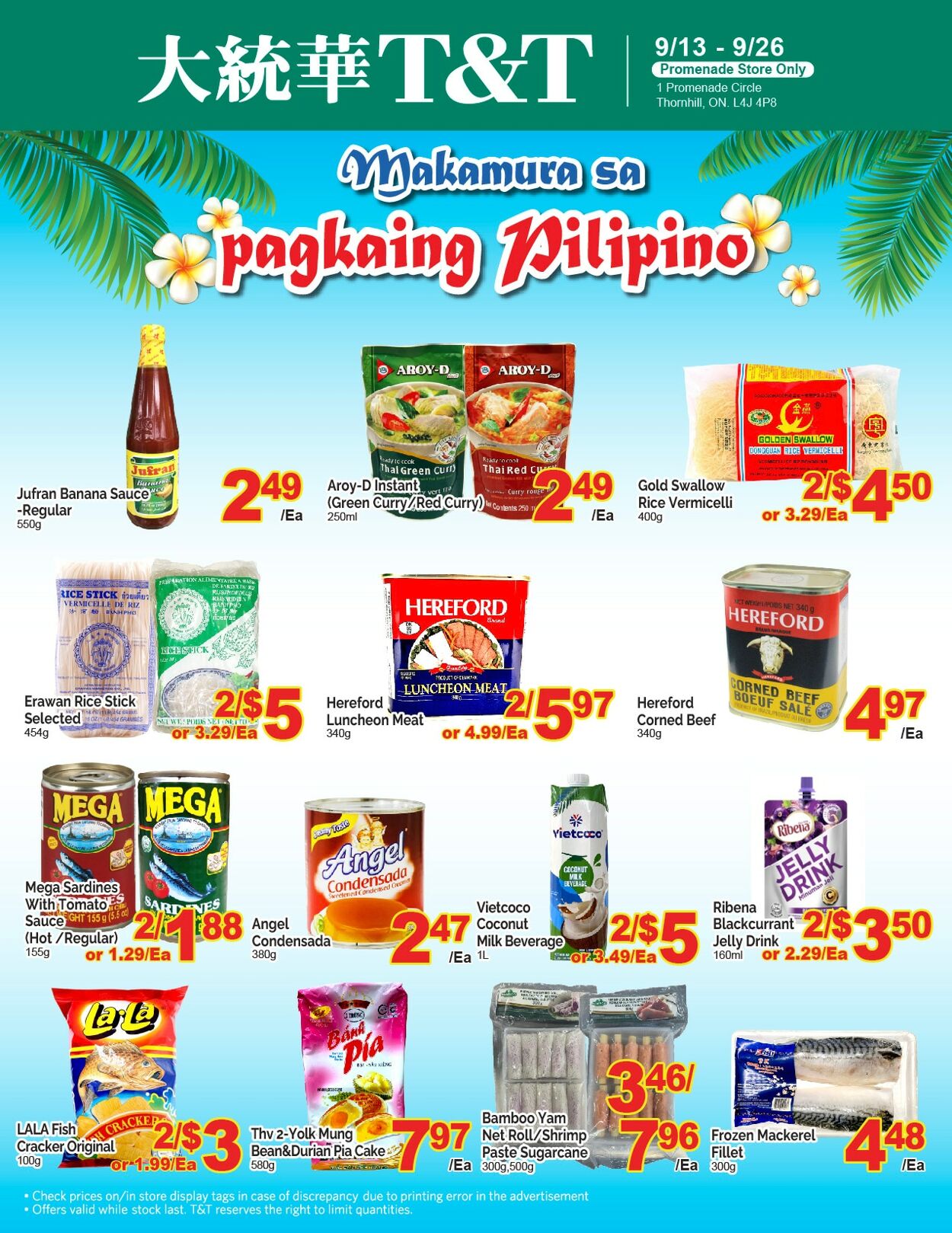 Flyer T&T Supermarket 13.09.2024 - 19.09.2024