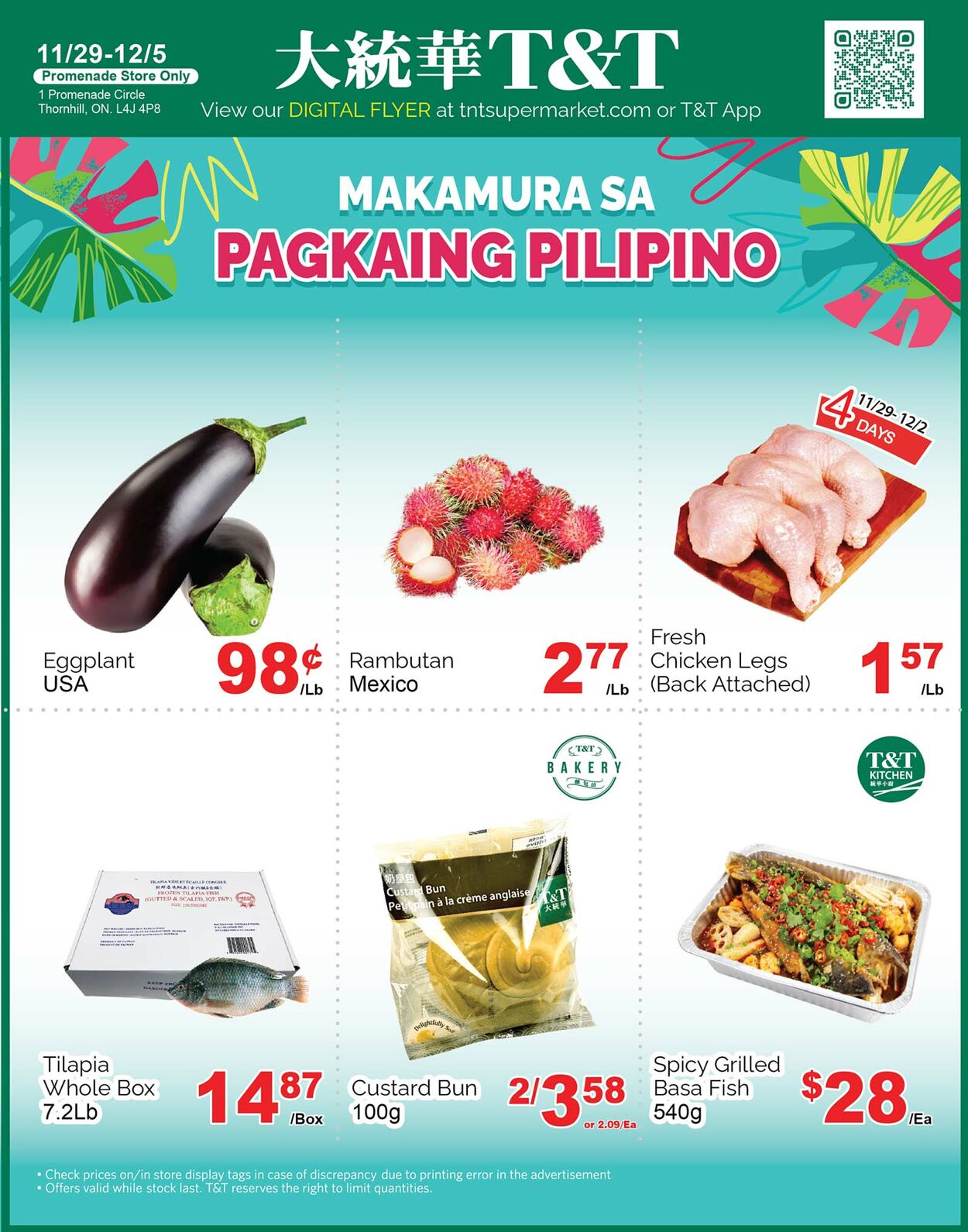 Flyer T&T Supermarket 29.11.2024 - 05.12.2024