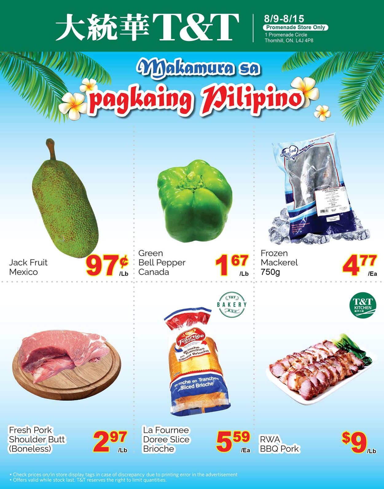 Flyer T&T Supermarket 09.08.2024 - 15.08.2024