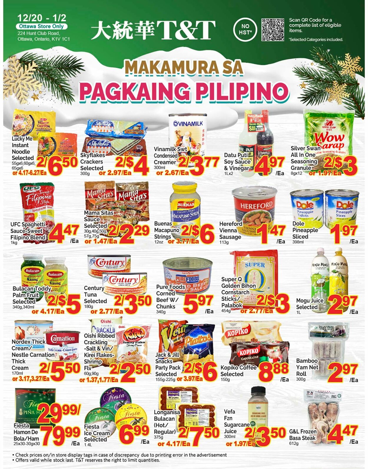 Flyer T&T Supermarket 20.12.2024 - 26.12.2024