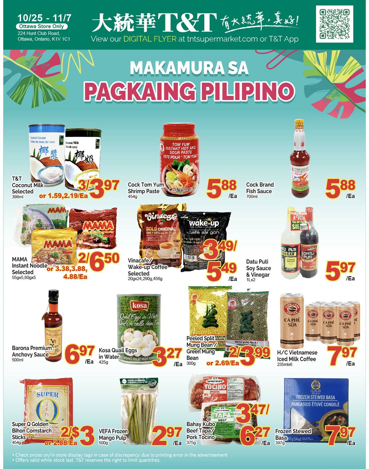 Flyer T&T Supermarket 24.10.2024 - 31.10.2024