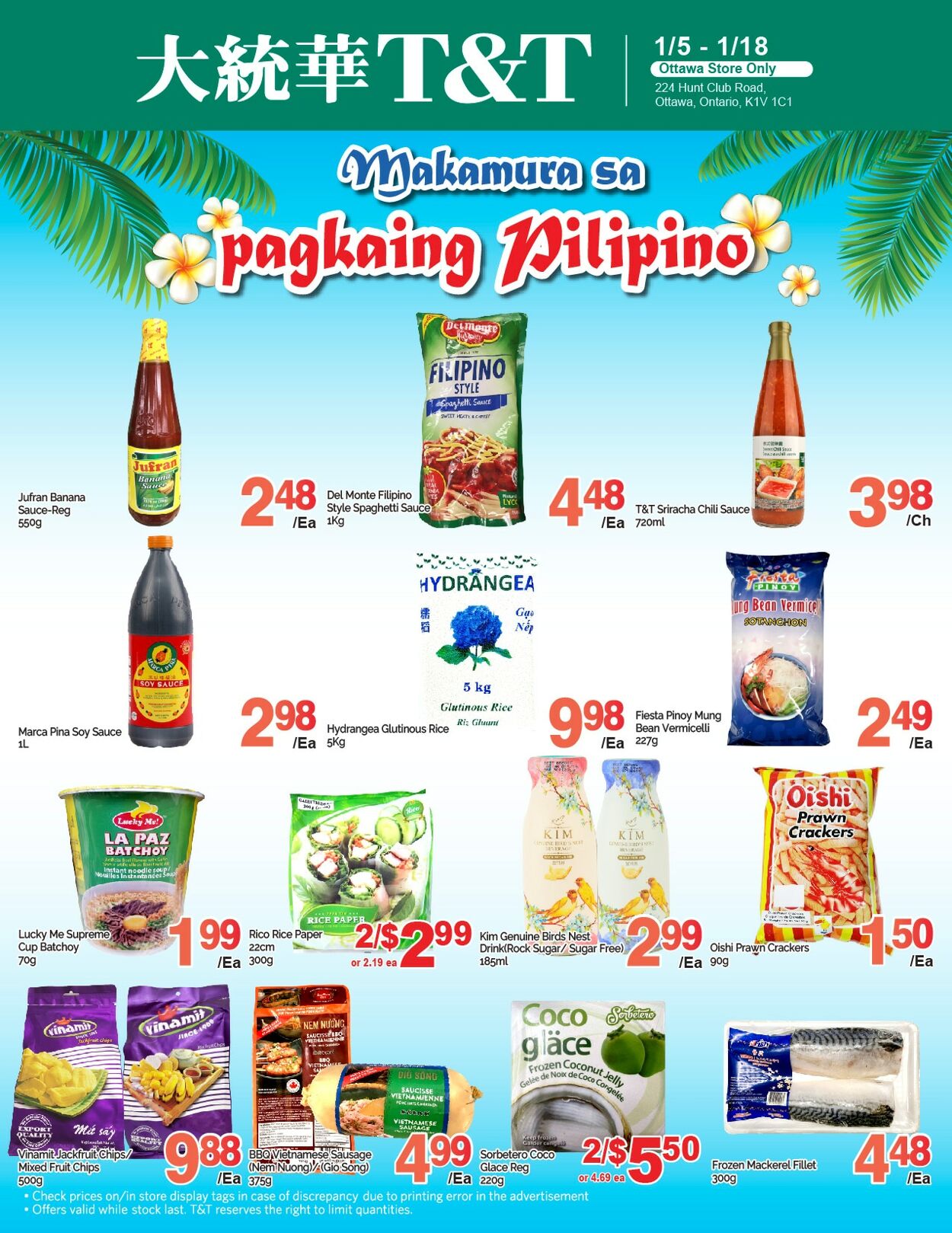 Flyer T&T Supermarket 05.01.2024 - 11.01.2024