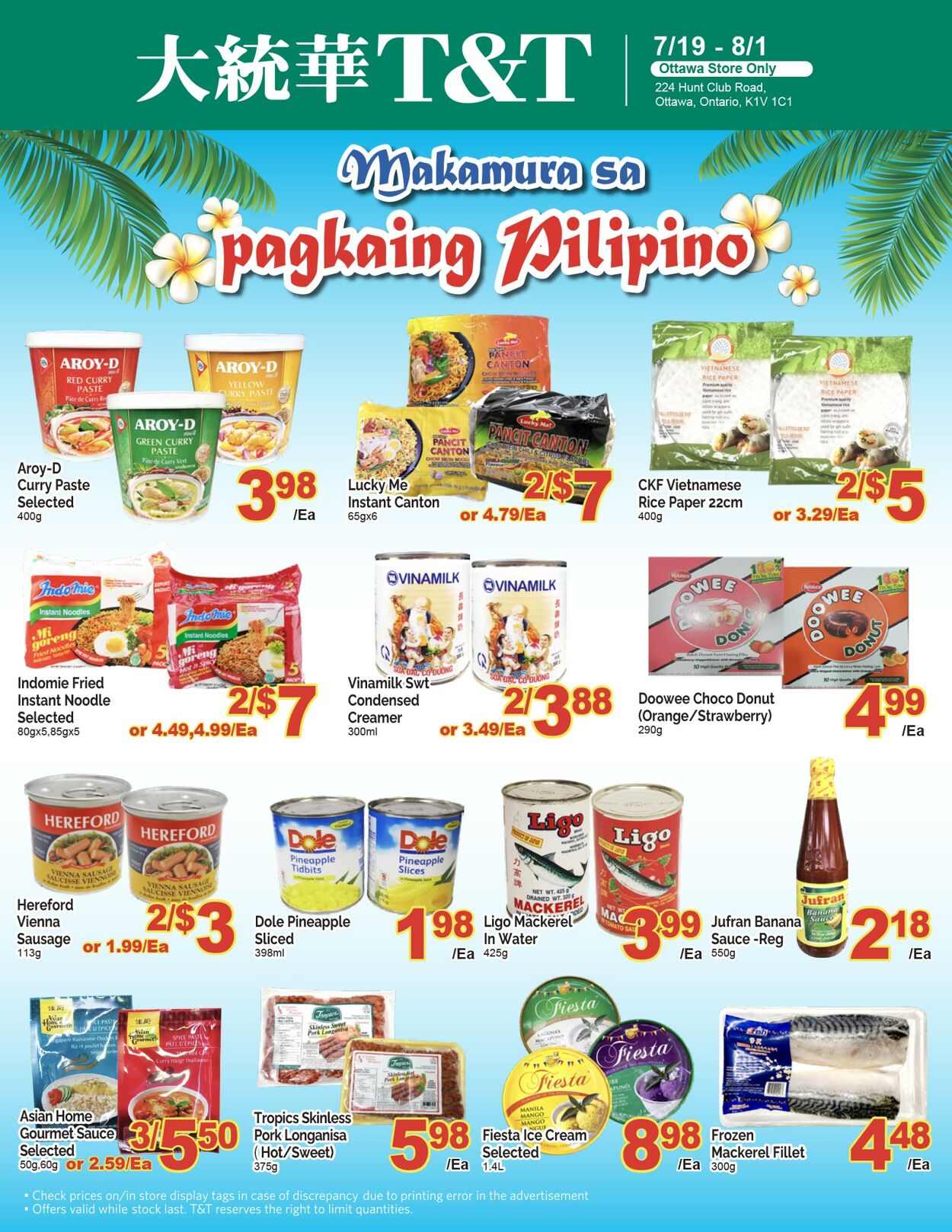 Flyer T&T Supermarket 19.07.2024 - 25.07.2024