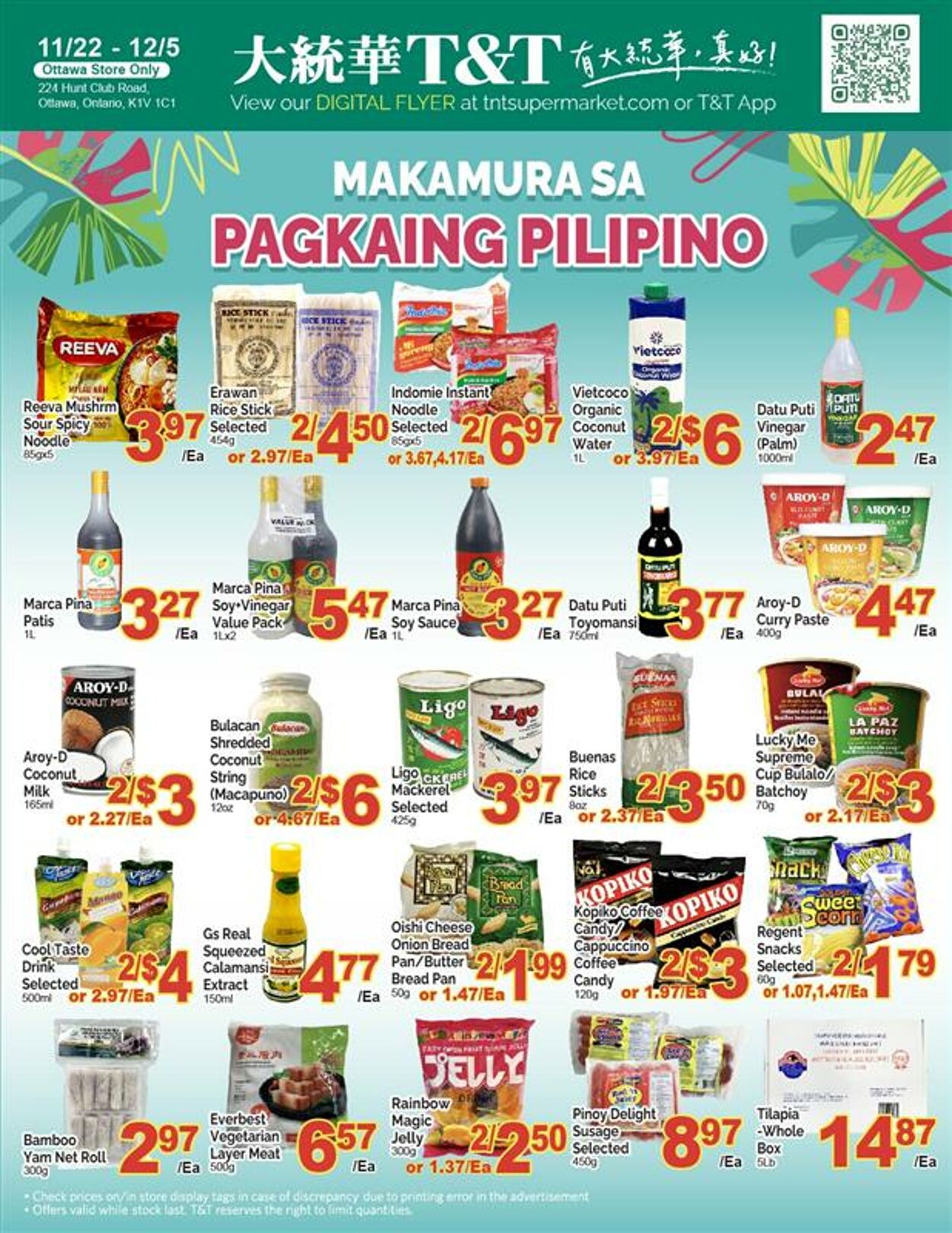 Flyer T&T Supermarket 22.11.2024 - 28.11.2024