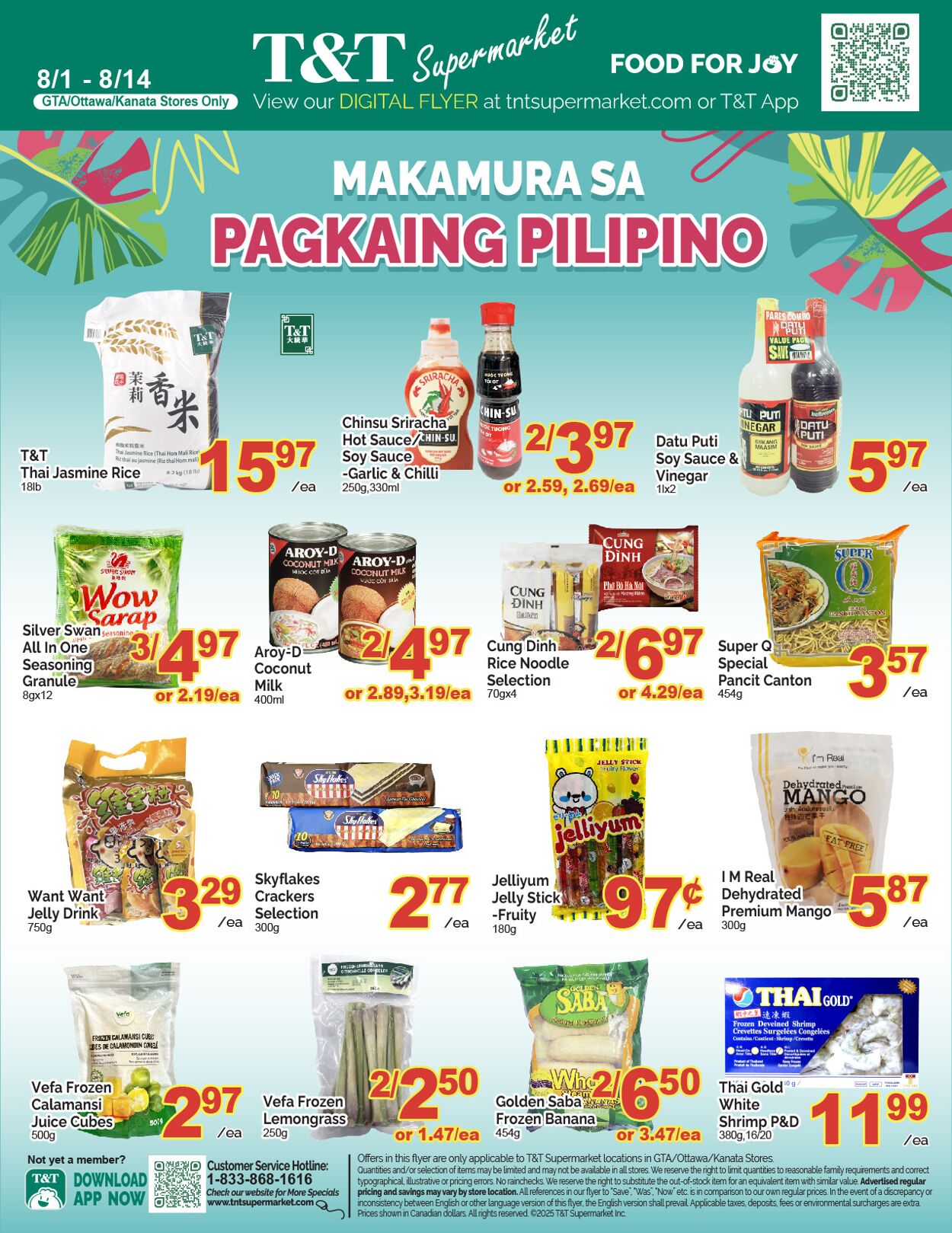 Flyer T&T Supermarket 08.08.2025 - 14.08.2025