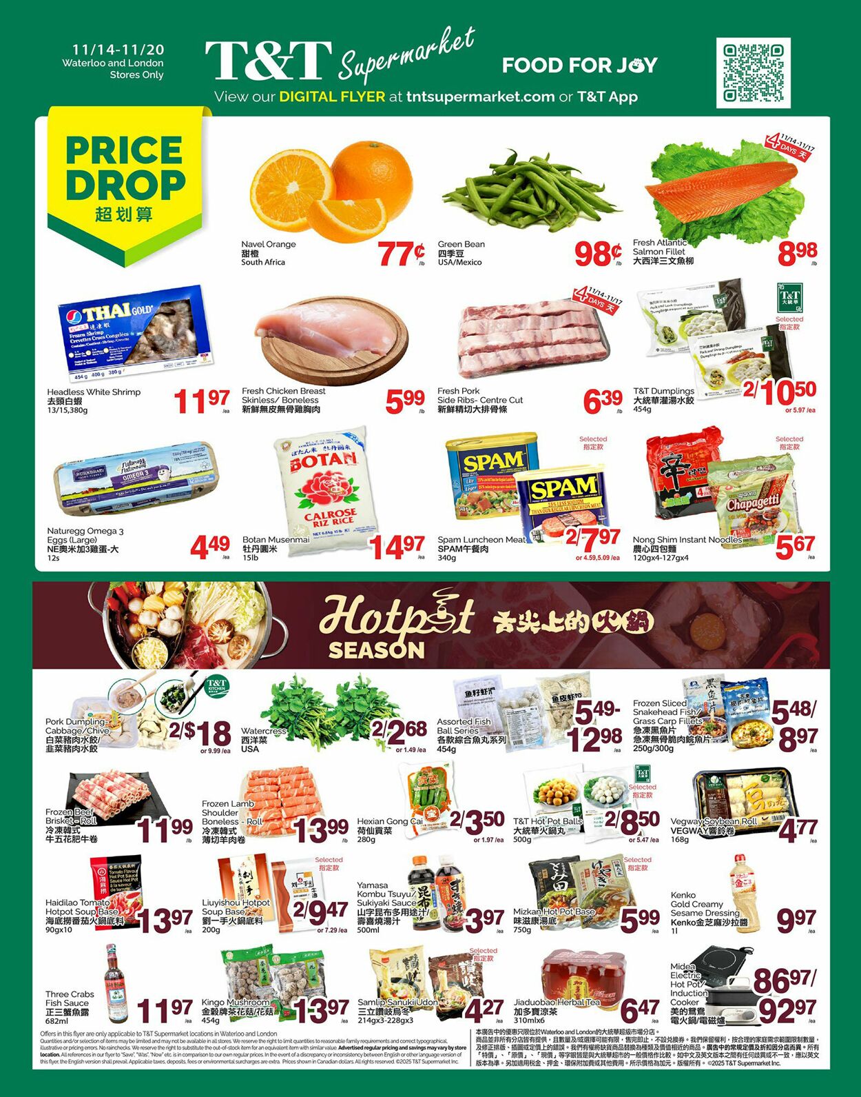 Flyer T&T Supermarket 14.11.2025 - 20.11.2025