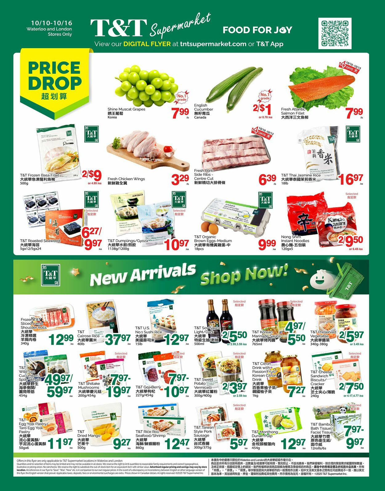 Flyer T&T Supermarket 10.10.2025 - 16.10.2025
