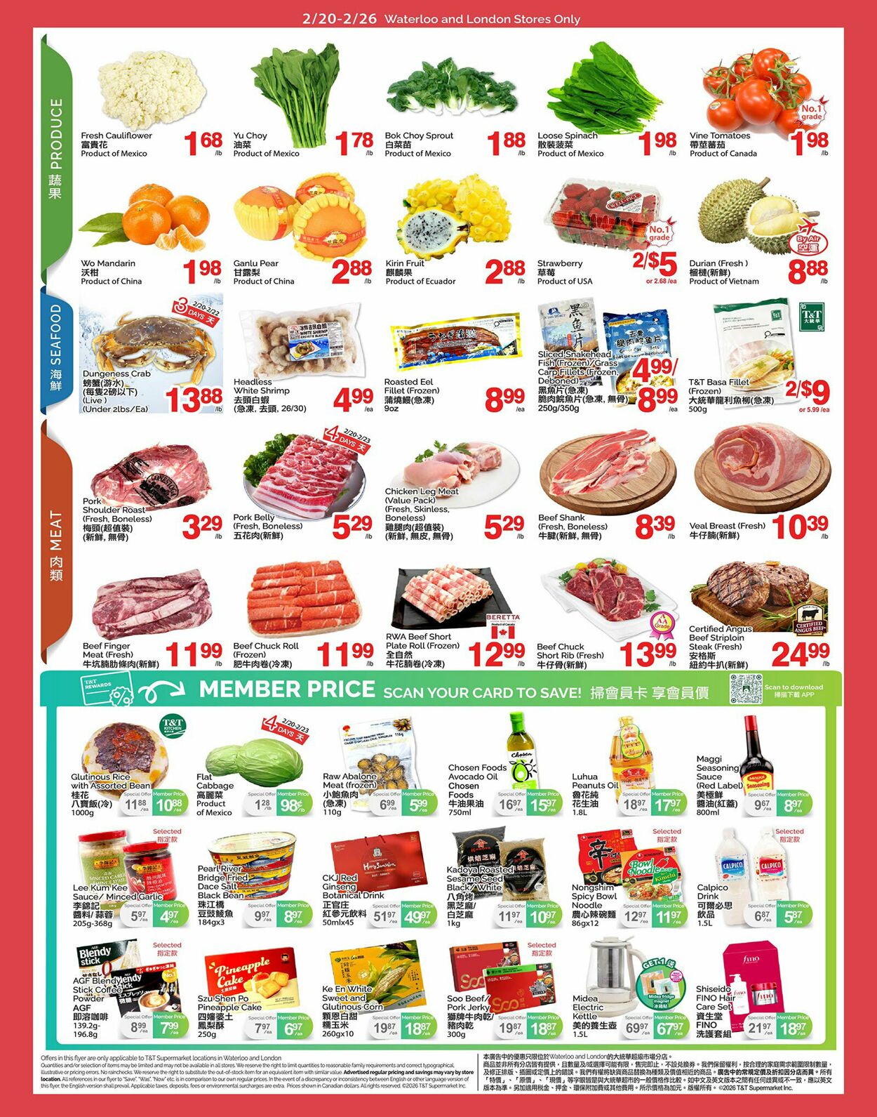 Flyer T&T Supermarket 20.02.2026 - 26.02.2026