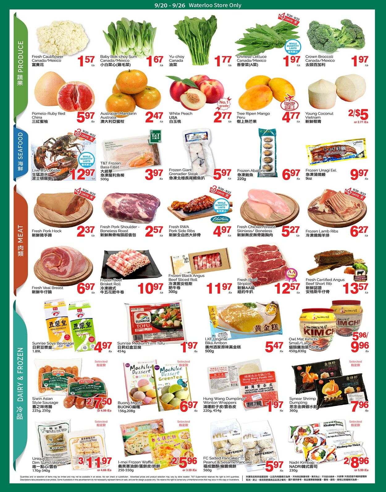 Flyer T&T Supermarket 20.09.2024 - 26.09.2024