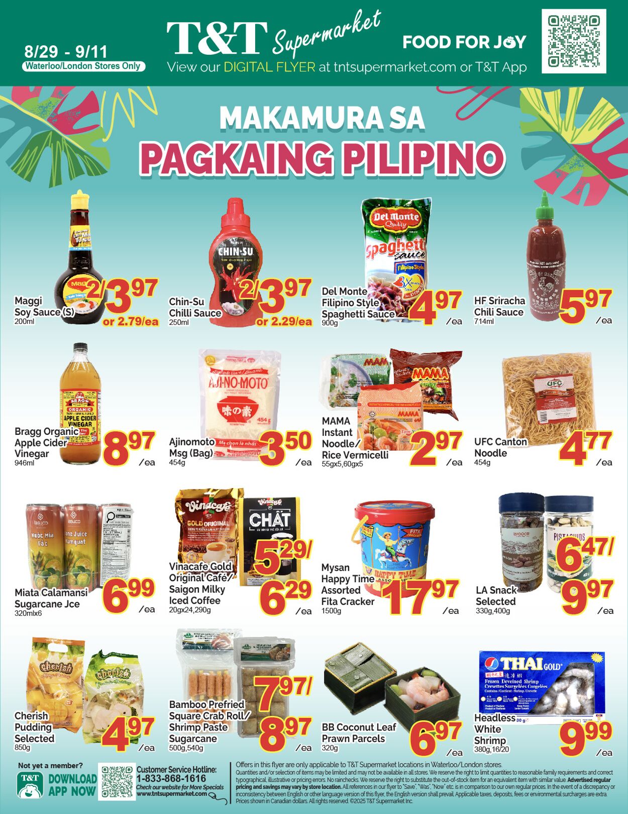 Flyer T&T Supermarket 29.08.2025 - 04.09.2025