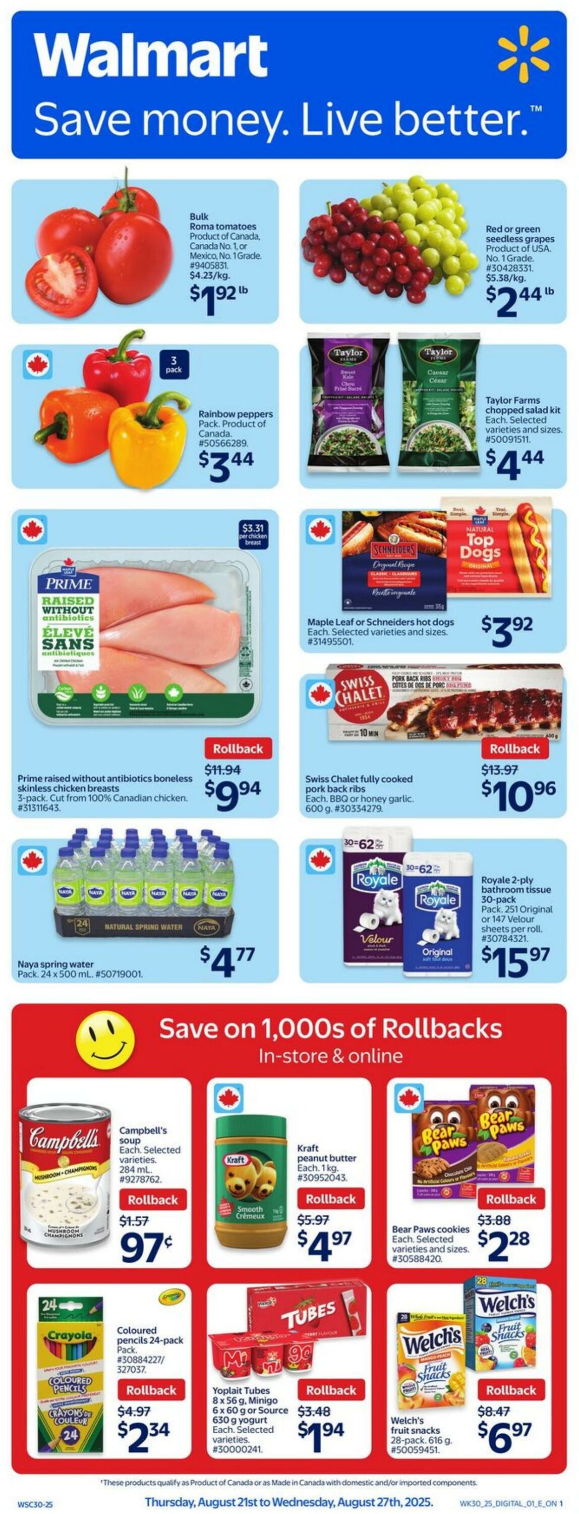 Flyer Walmart 21.08.2025 - 27.08.2025