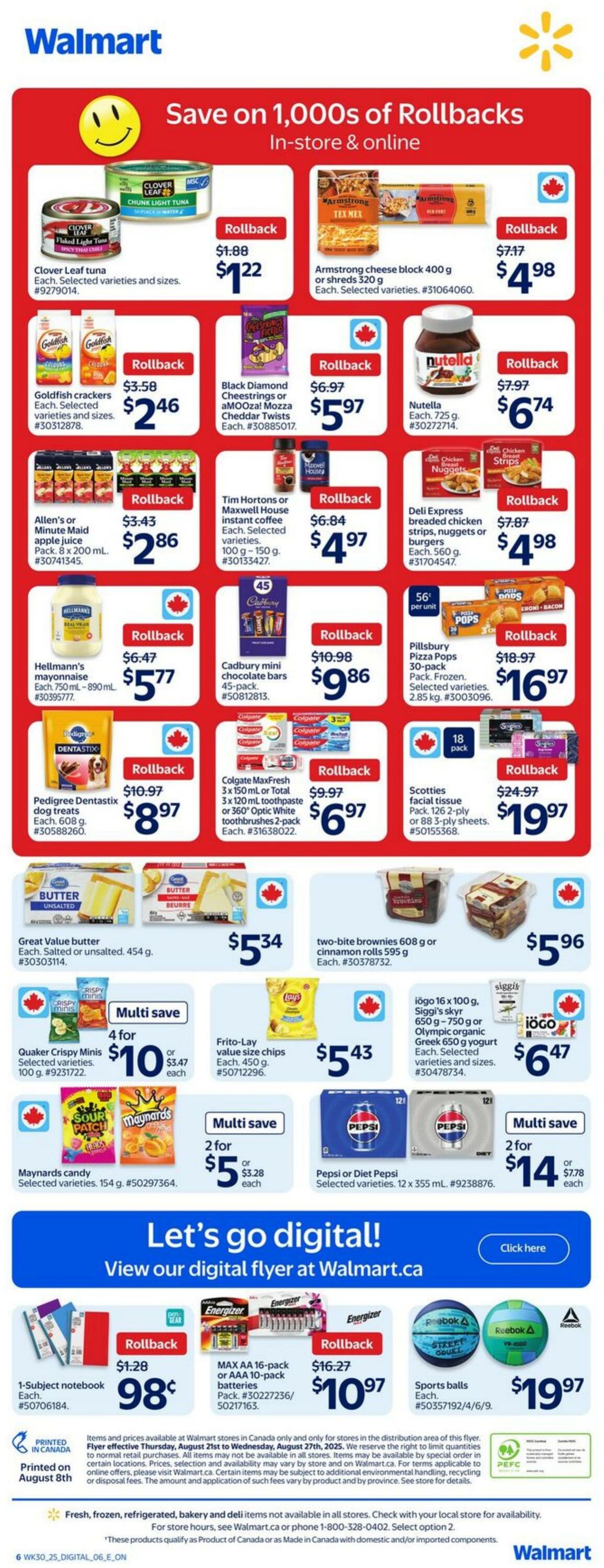 Flyer Walmart 21.08.2025 - 27.08.2025