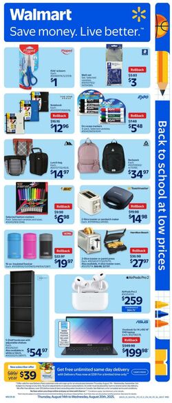 Flyer Walmart 14.08.2025 - 20.08.2025