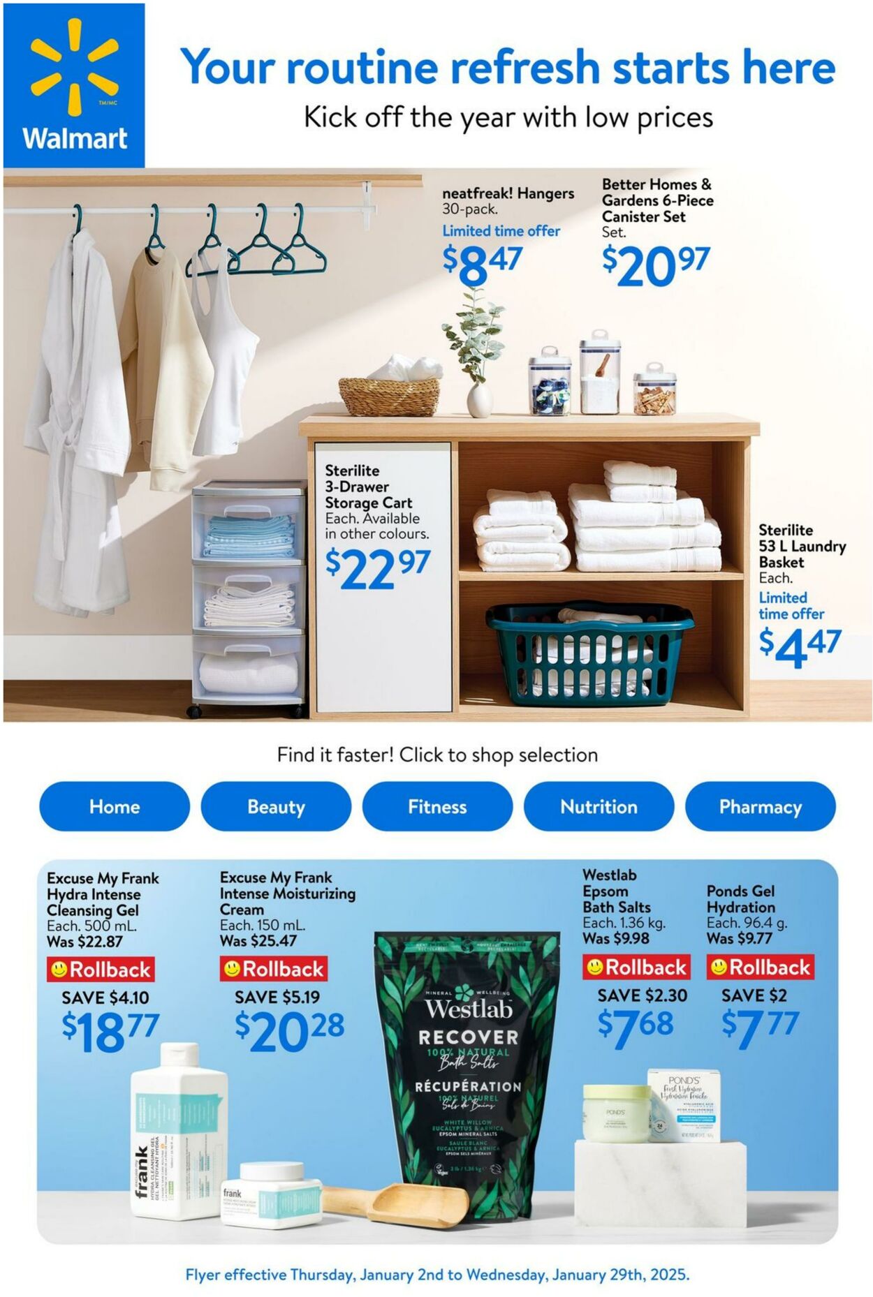 Flyer Walmart - General Merchandise 2 Jan 2025 - 29 Jan 2025