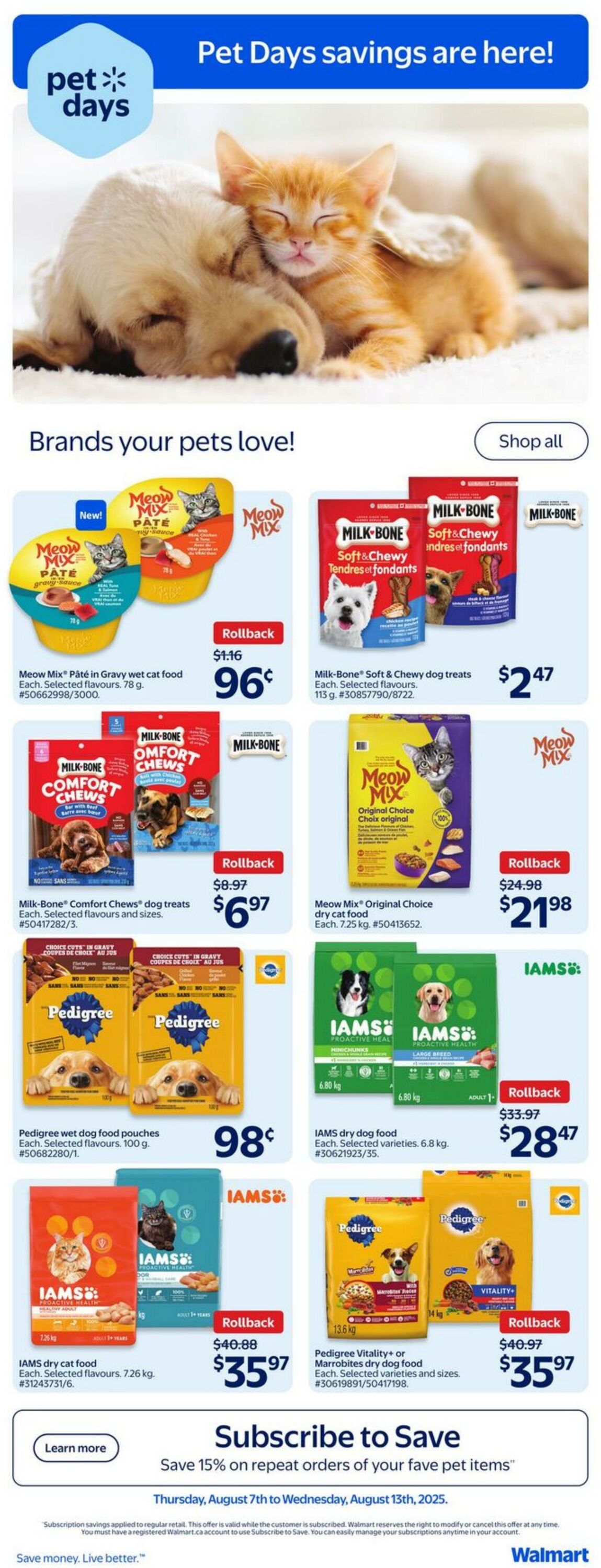 Flyer Walmart 07.08.2025 - 13.08.2025