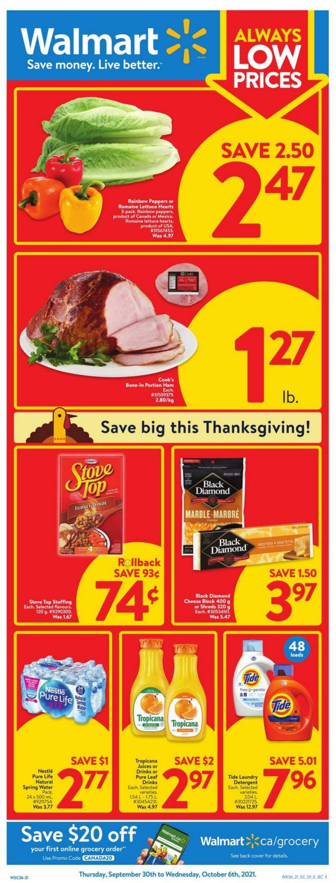 Walmart Promotional Flyer Valid from 30.09 to 06.10 Page nb 1