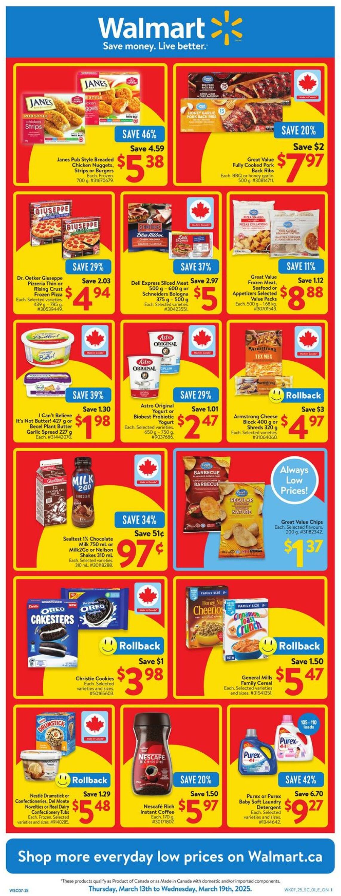 Flyer Walmart - Grocery Flyer 13 Mar 2025 - 19 Mar 2025