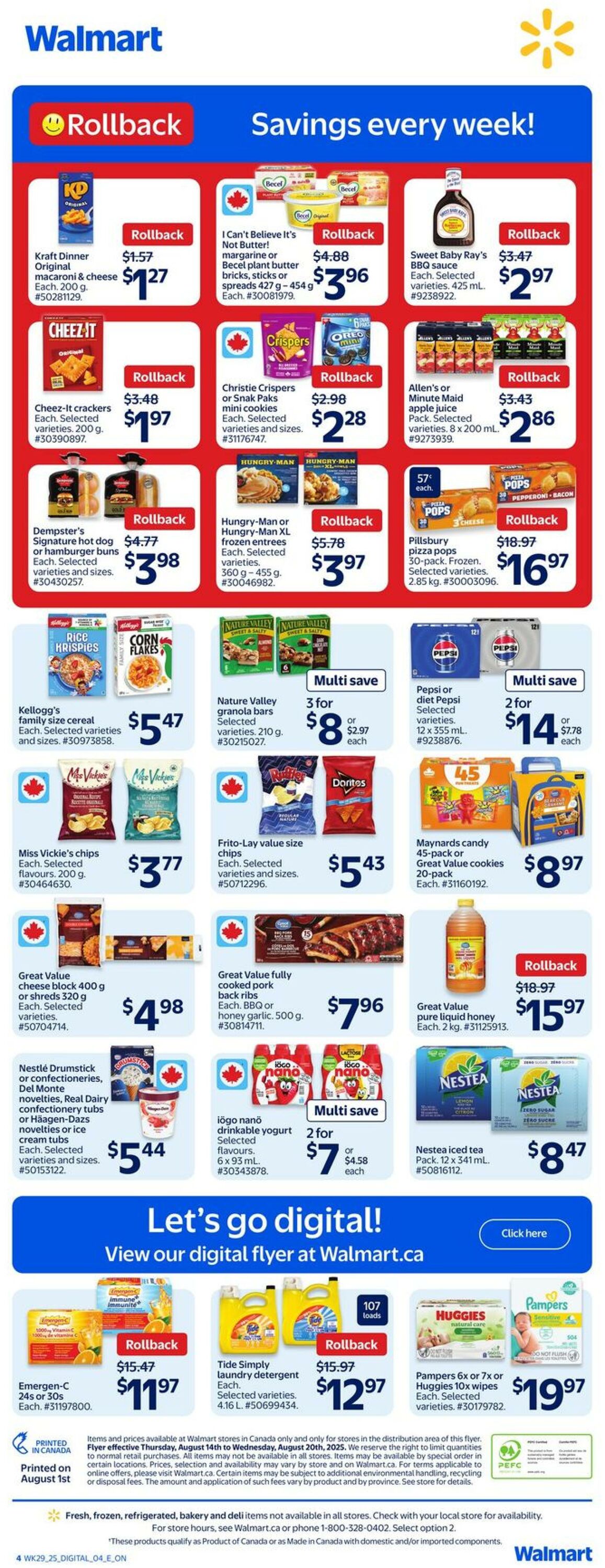 Flyer Walmart 14.08.2025 - 20.08.2025