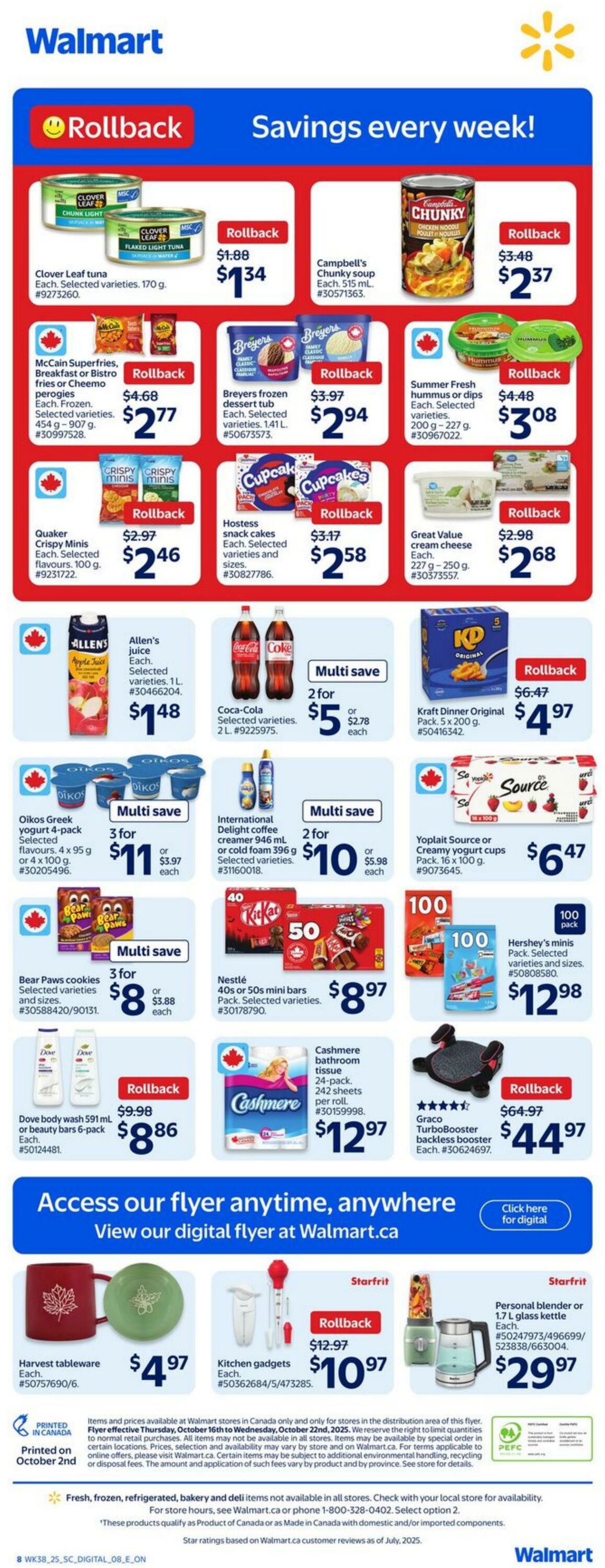 Flyer Walmart 16.10.2025 - 22.10.2025