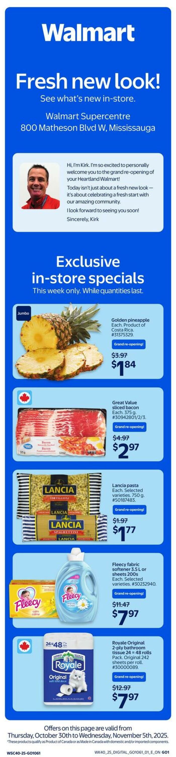 Flyer Walmart 30.10.2025 - 05.11.2025