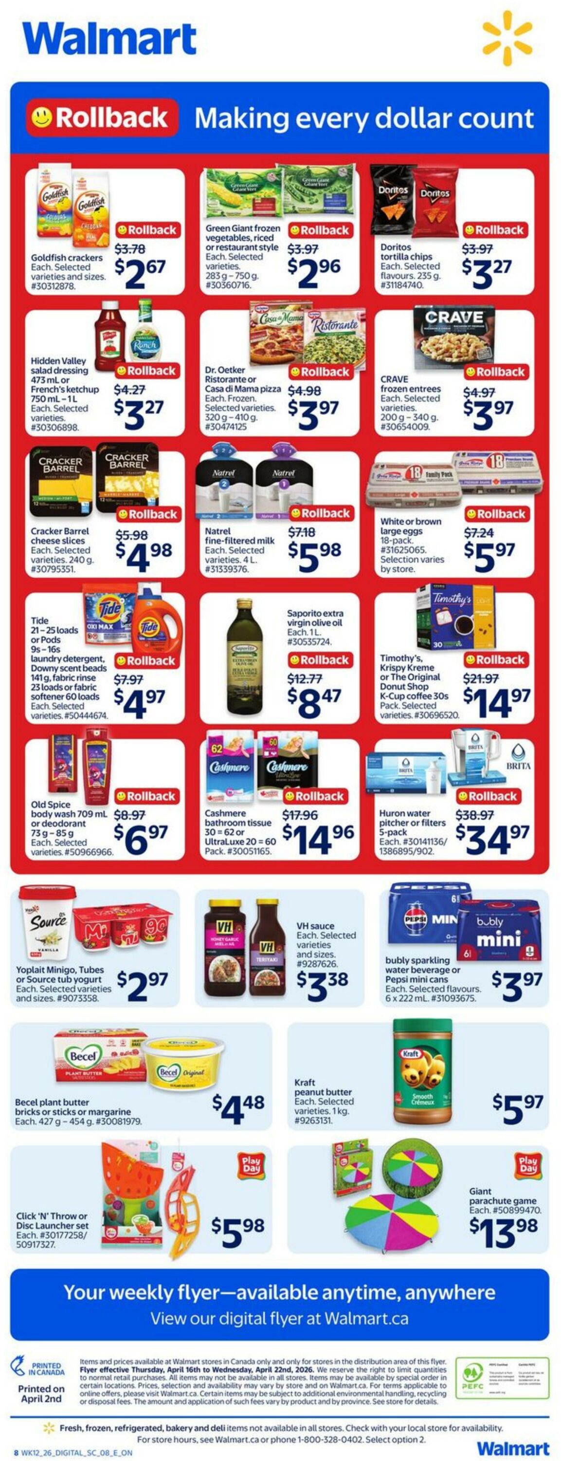 Flyer Walmart 16.04.2026 - 22.04.2026