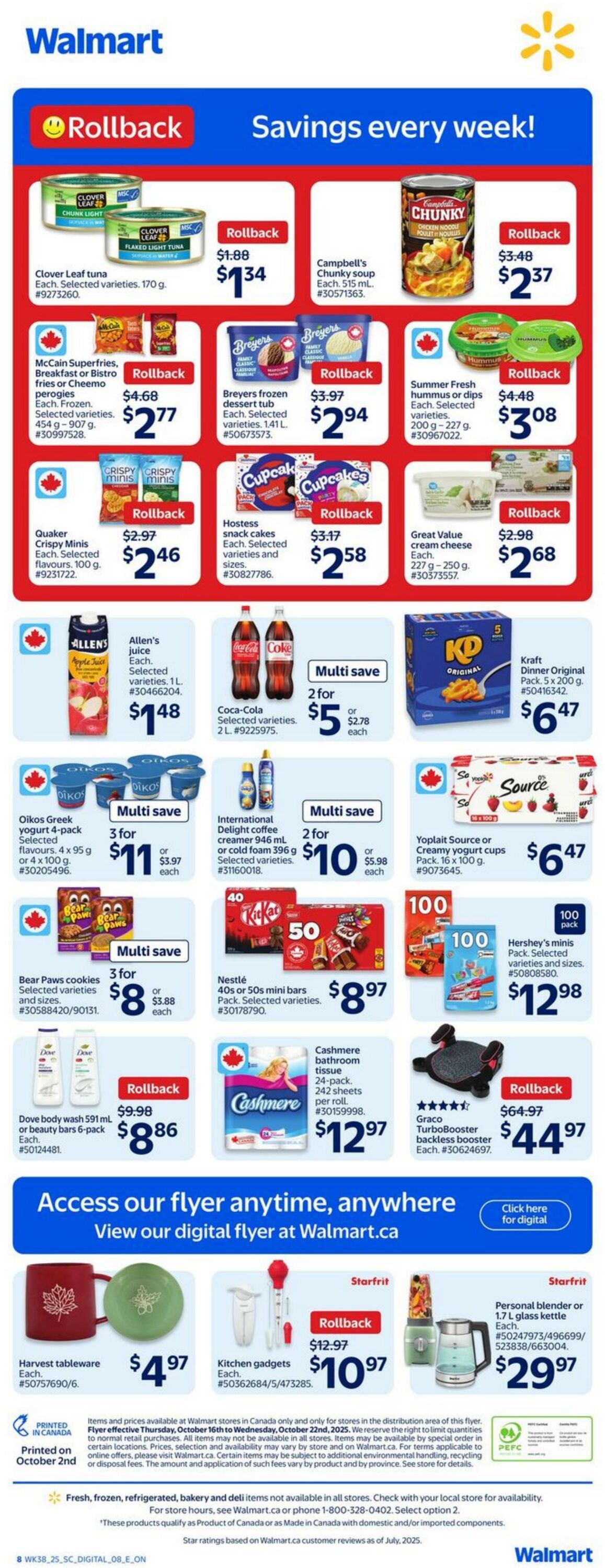 Flyer Walmart 16.10.2025 - 22.10.2025