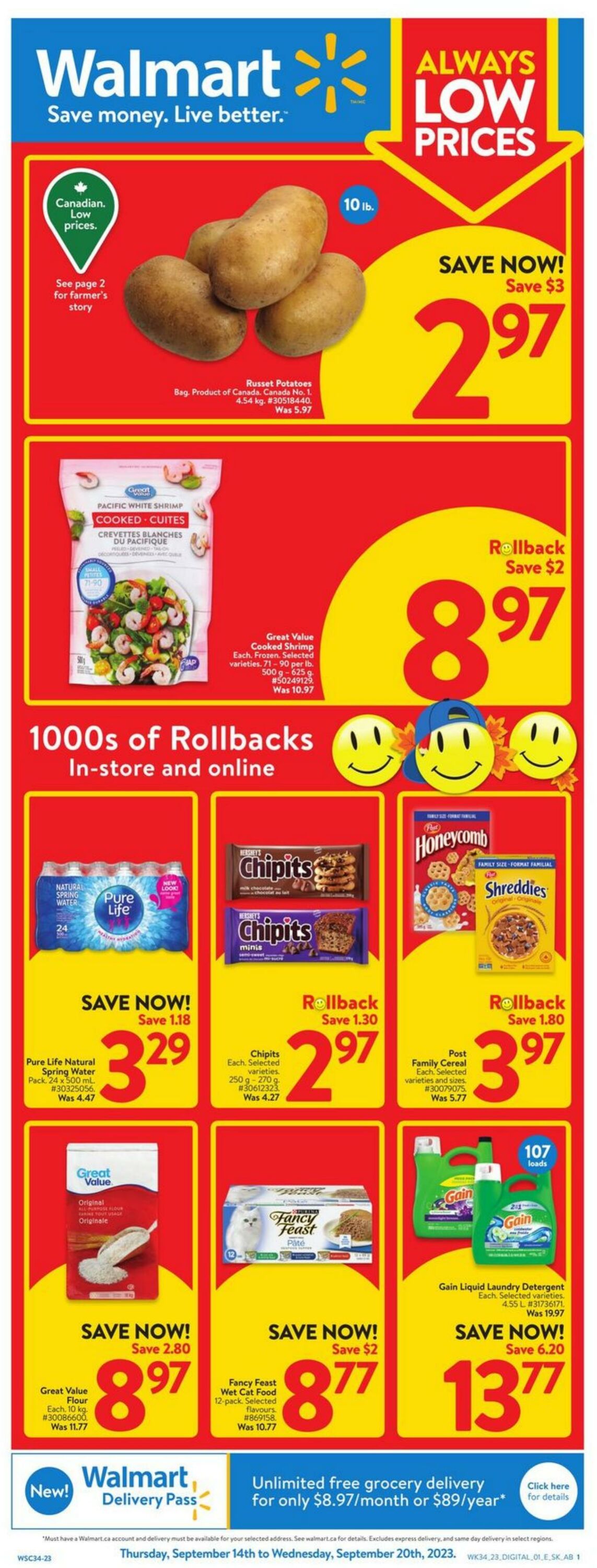 Walmart Promotional Flyer Saskatchewan Valid from 14.09 to 20.09