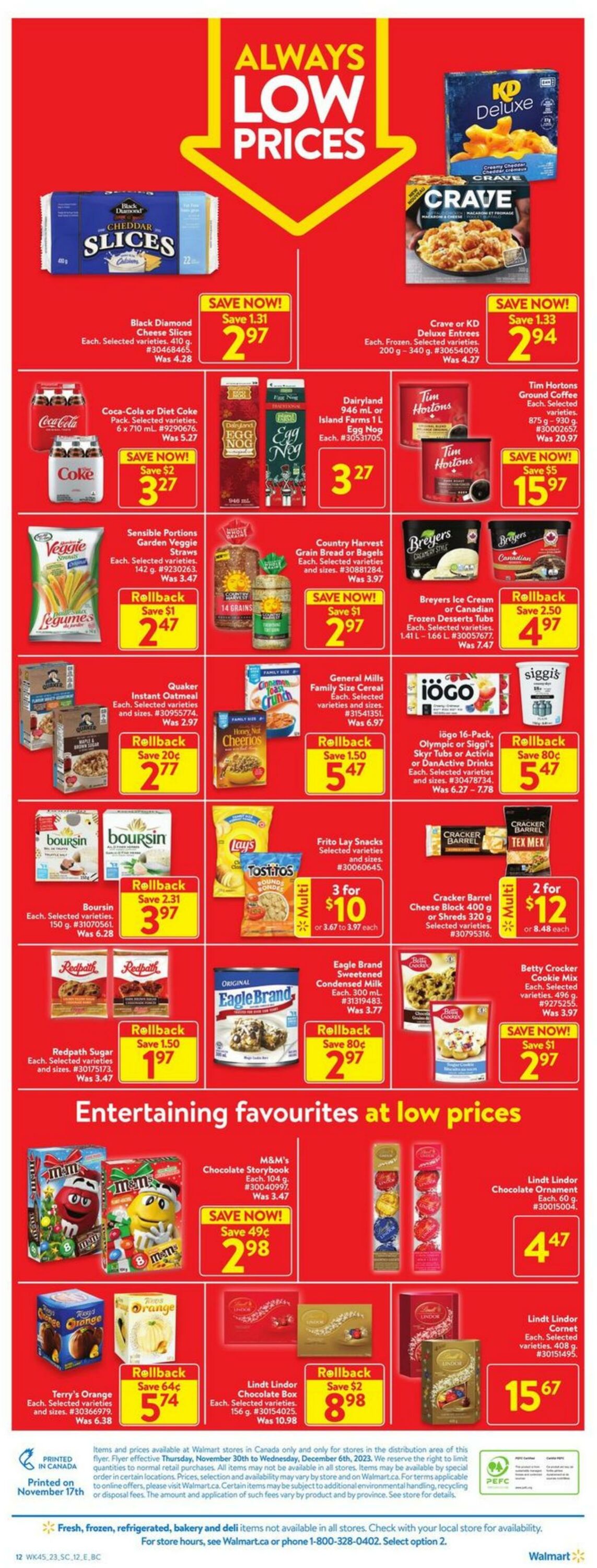 Walmart Promotional Flyer British Columbia Valid from 30.11 to 06.