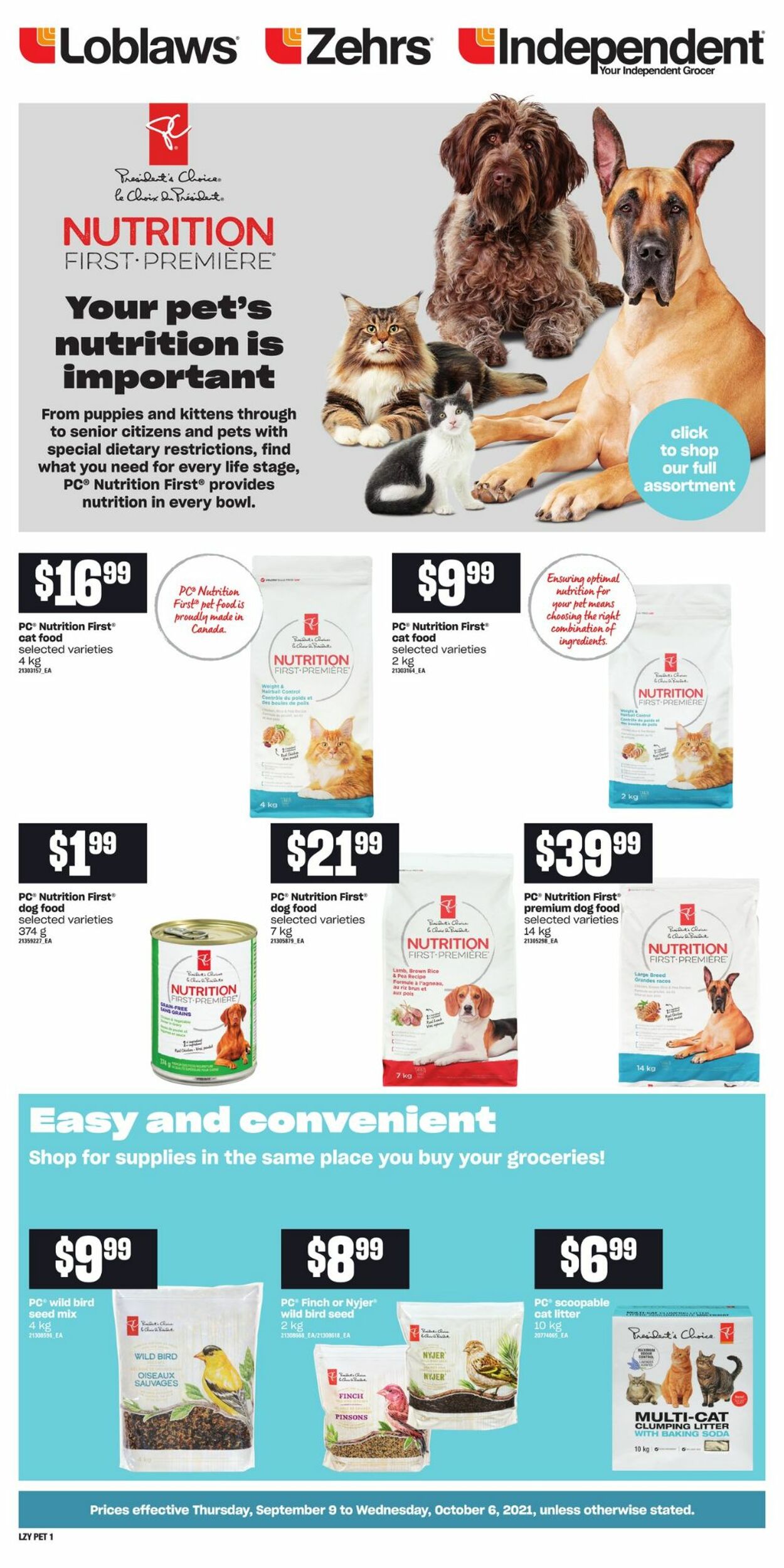 Flyer Zehrs 09.09.2021 - 06.10.2021