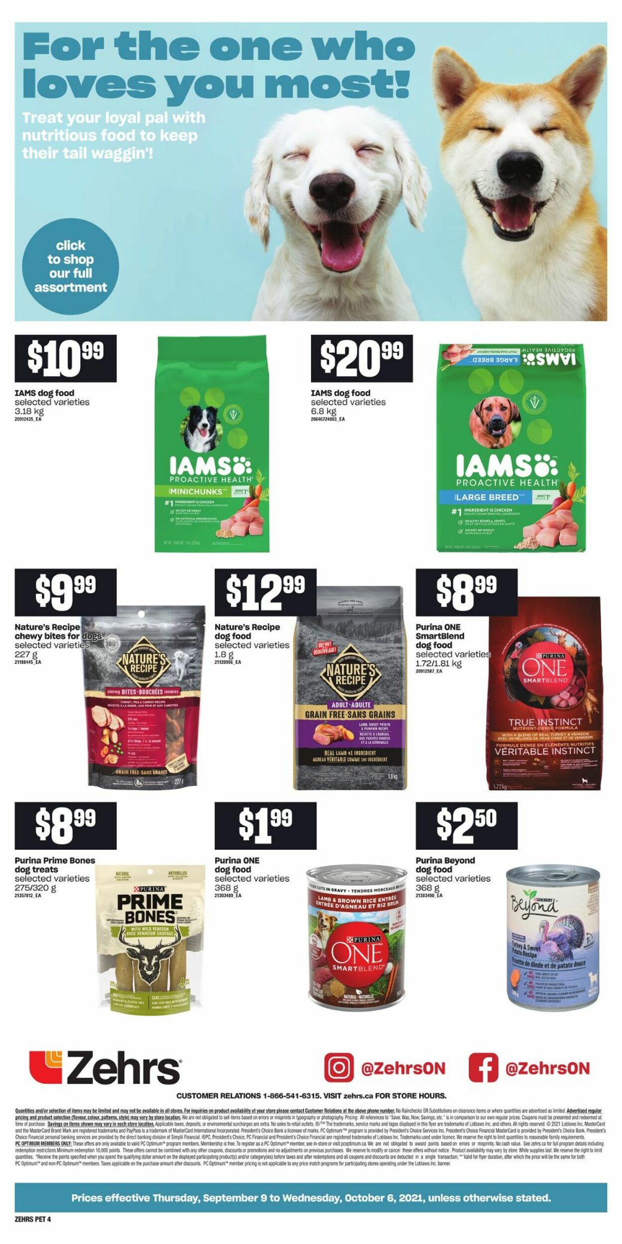 Flyer Zehrs 09.09.2021 - 06.10.2021