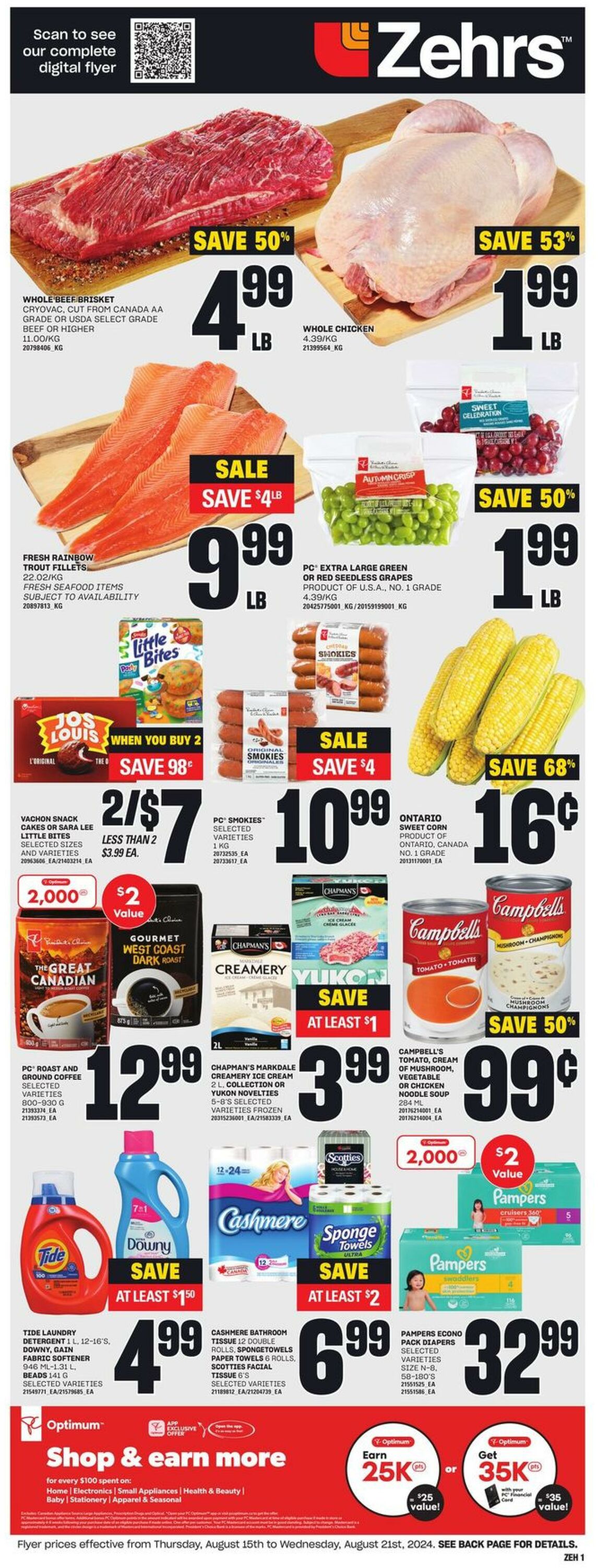 Flyer Zehrs 15.08.2024 - 21.08.2024