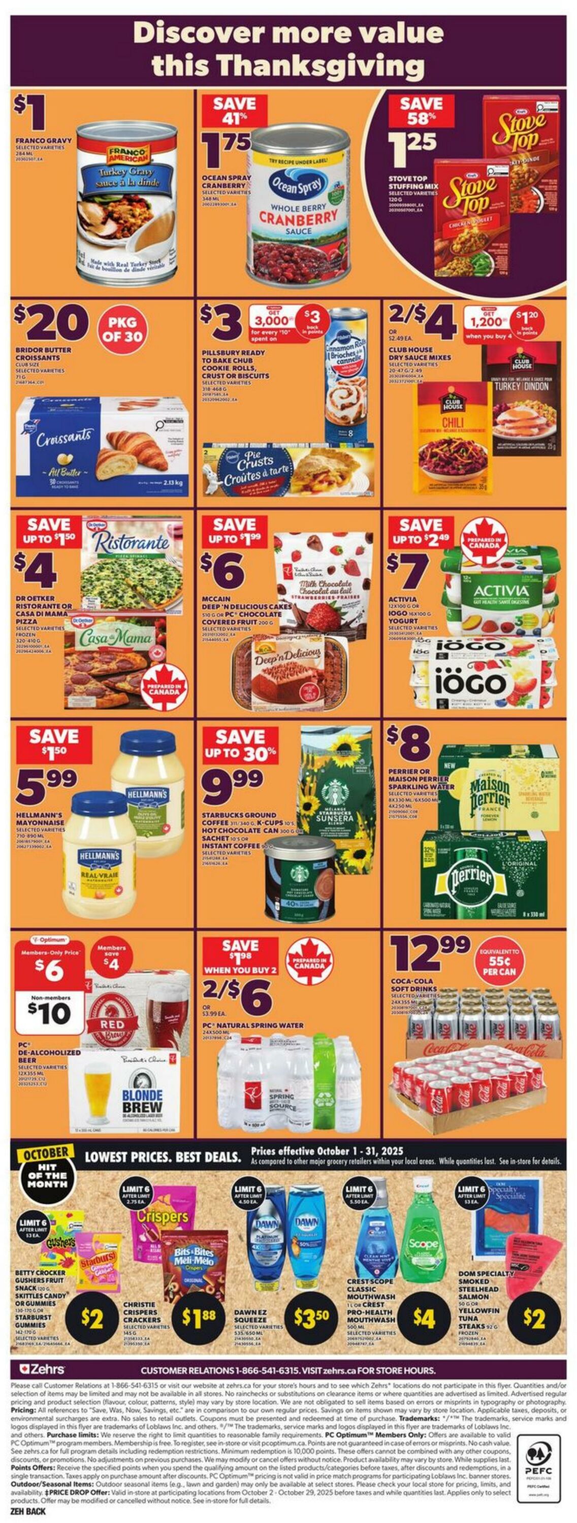 Flyer Zehrs 02.10.2025 - 08.10.2025