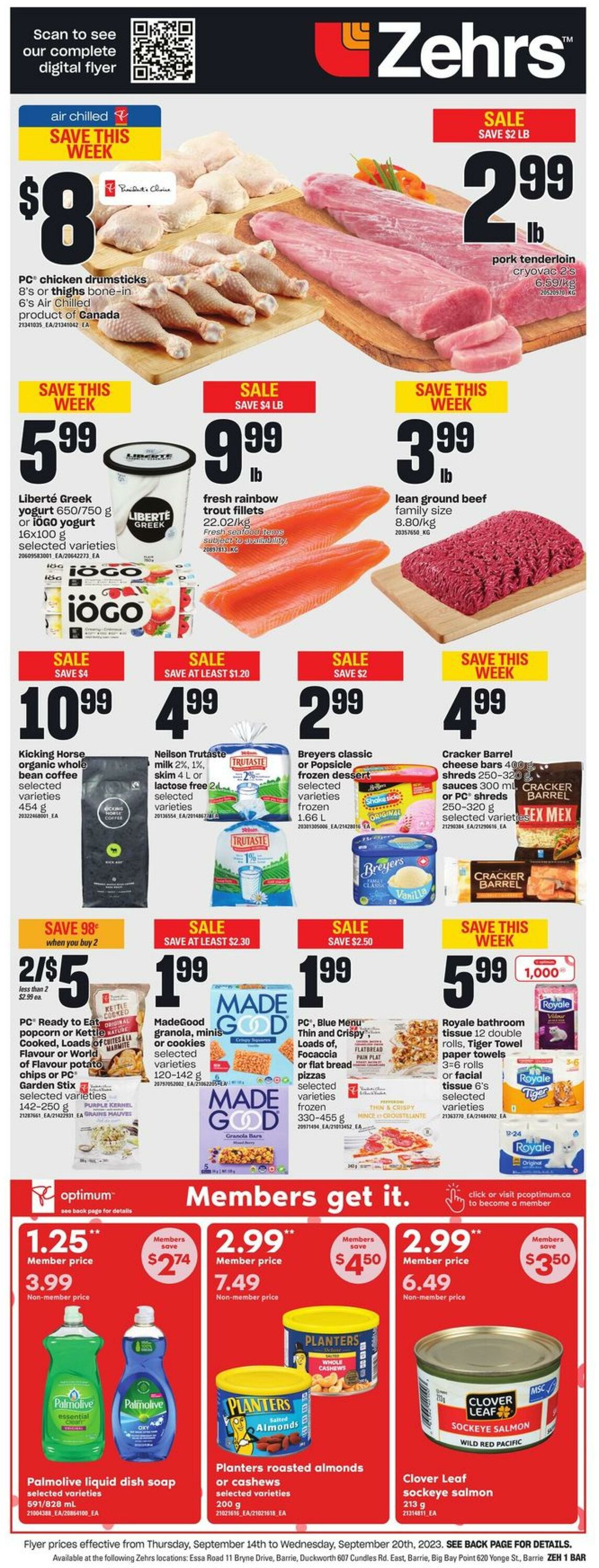 Flyer Zehrs 14.09.2023 - 20.09.2023